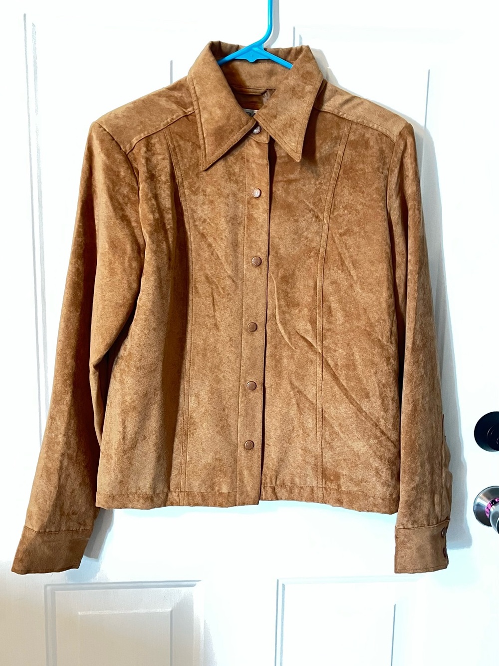 paparazzi Chestnut Brown Suede Button-Front Jacket